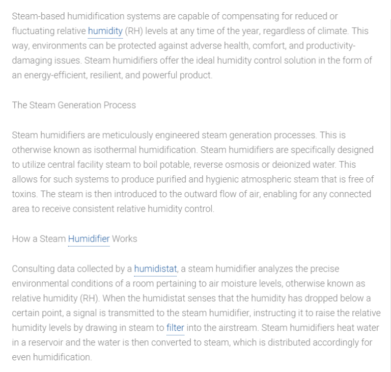 Steam Humidification in Glendale, Burbank, Pasadena, CA, and Surrounding Areas