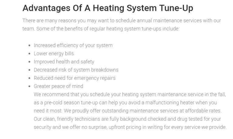 Heating Tune Up In Glendale, Burbank, Pasadena, CA, And Surrounding Areas​​