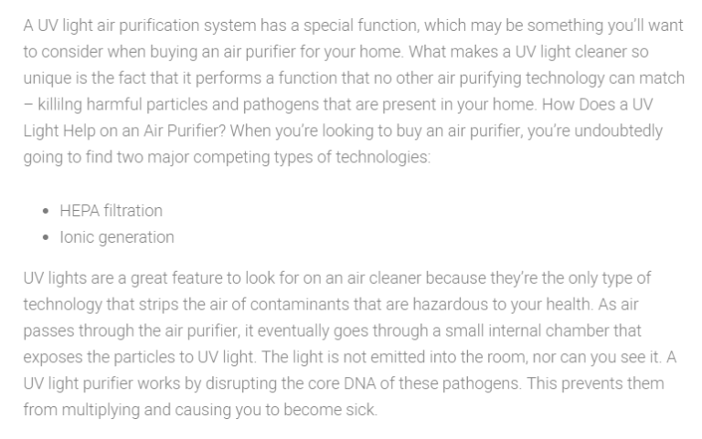 UV Air Purifiers In Glendale, Burbank, Pasadena, CA, And Surrounding Areas​​